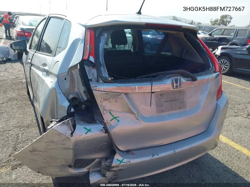 2015 Honda Fit Ex/Ex-L VIN: 3HGGK5H88FM727667 Lot: 45648998