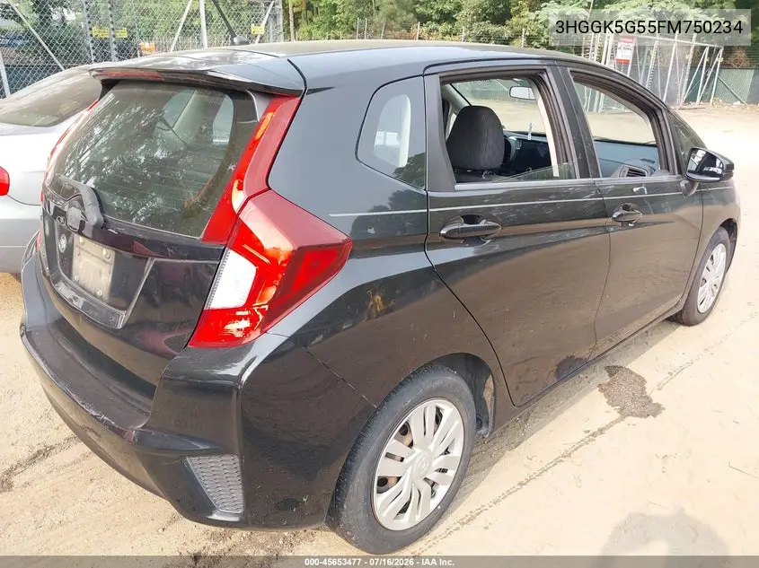 2015 Honda Fit Lx VIN: 3HGGK5G55FM750234 Lot: 45653477