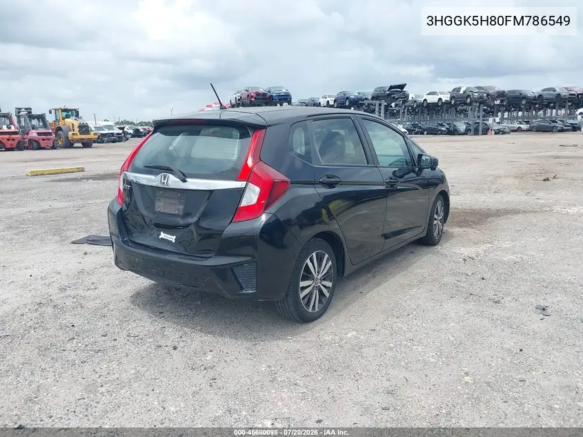 2015 Honda Fit Ex/Ex-L VIN: 3HGGK5H80FM786549 Lot: 45680098