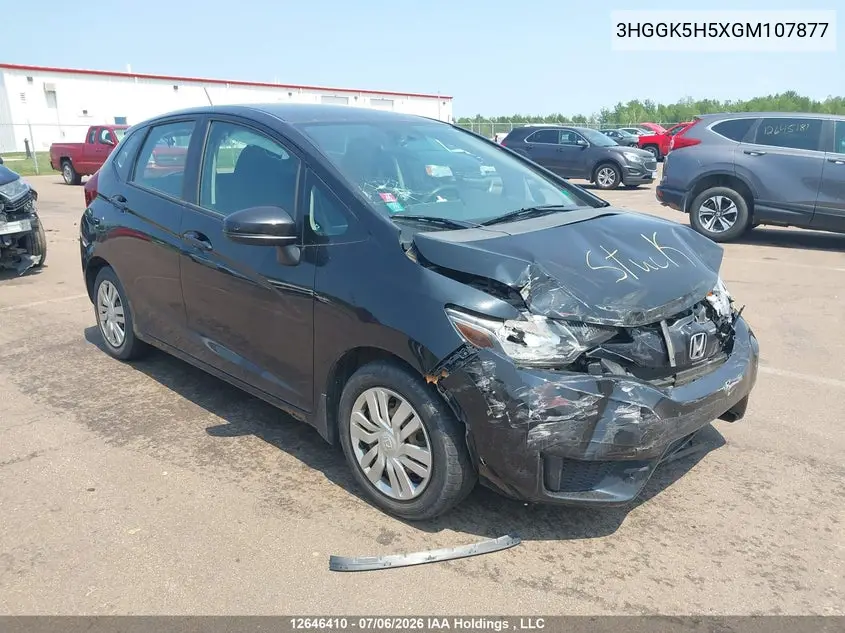 2016 Honda Fit Lx VIN: 3HGGK5H5XGM107877 Lot: 12646410