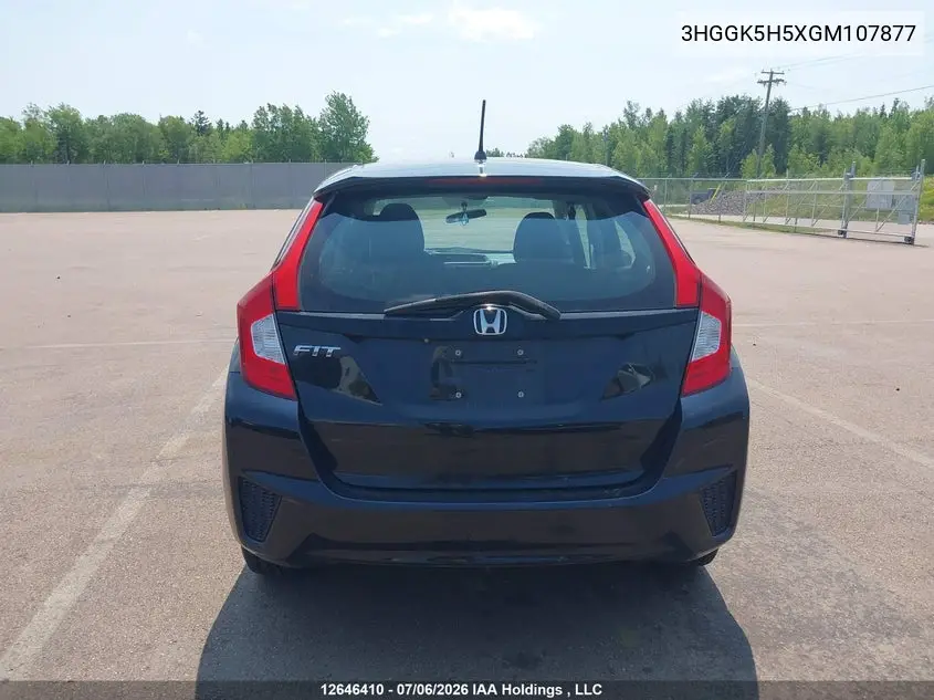2016 Honda Fit Lx VIN: 3HGGK5H5XGM107877 Lot: 12646410
