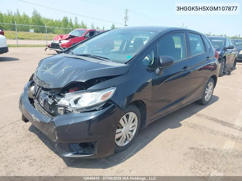 2016 Honda Fit Lx VIN: 3HGGK5H5XGM107877 Lot: 12646410