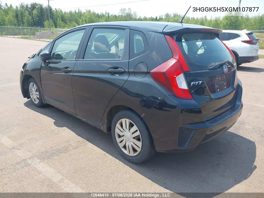 2016 Honda Fit Lx VIN: 3HGGK5H5XGM107877 Lot: 12646410