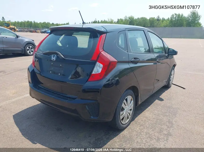 2016 Honda Fit Lx VIN: 3HGGK5H5XGM107877 Lot: 12646410