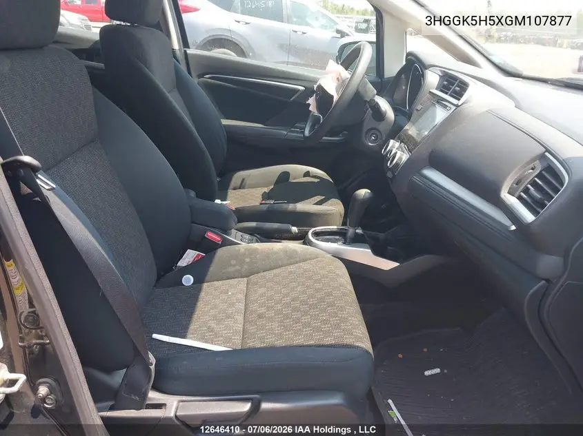 2016 Honda Fit Lx VIN: 3HGGK5H5XGM107877 Lot: 12646410