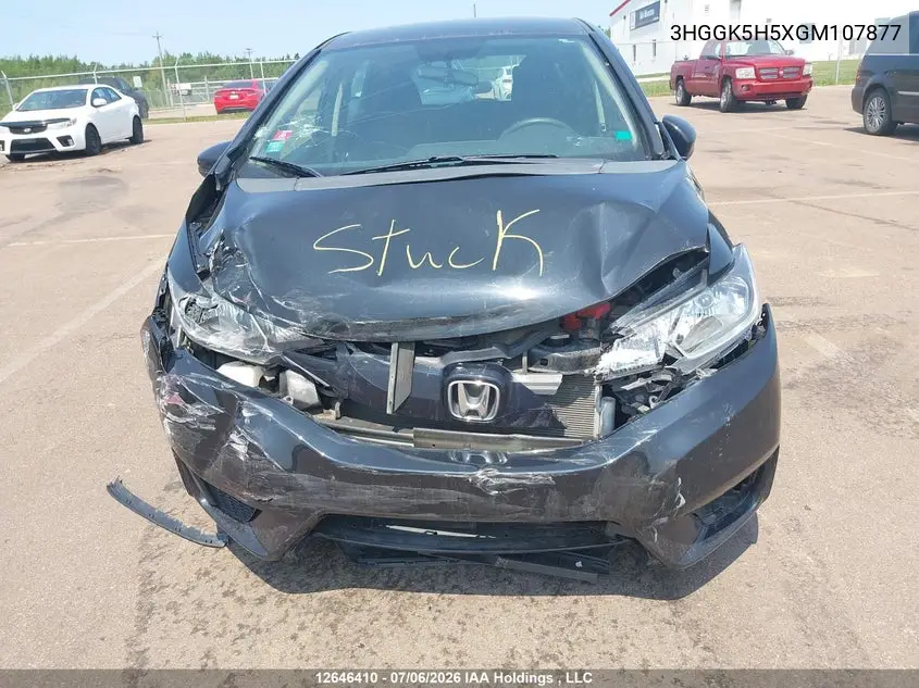 2016 Honda Fit Lx VIN: 3HGGK5H5XGM107877 Lot: 12646410