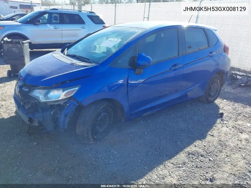 JHMGK5H53GX008129 2016 Honda Fit Lx