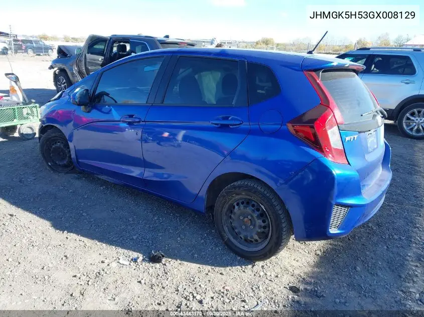 JHMGK5H53GX008129 2016 Honda Fit Lx