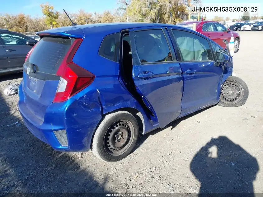 JHMGK5H53GX008129 2016 Honda Fit Lx