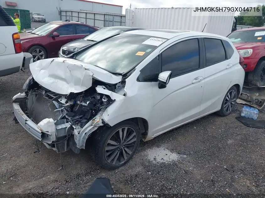 2016 Honda Fit Ex VIN: JHMGK5H79GX044716 Lot: 45352025