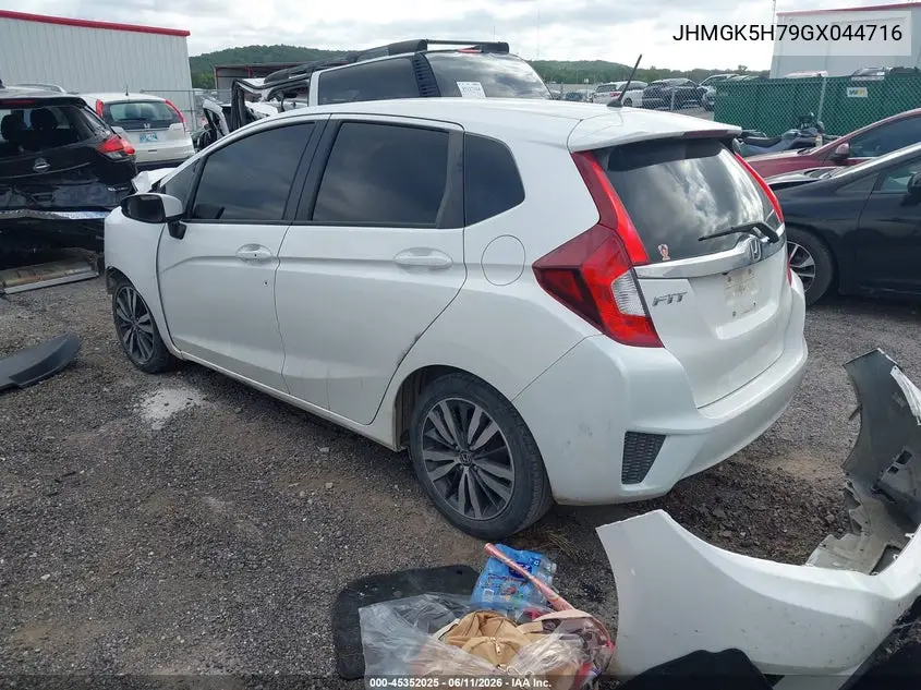 2016 Honda Fit Ex VIN: JHMGK5H79GX044716 Lot: 45352025
