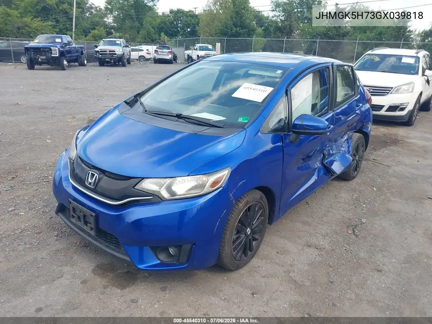 2016 Honda Fit Ex VIN: JHMGK5H73GX039818 Lot: 45540310