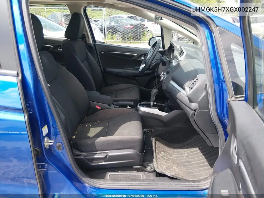 2016 Honda Fit Ex VIN: JHMGK5H7XGX002247 Lot: 45559916