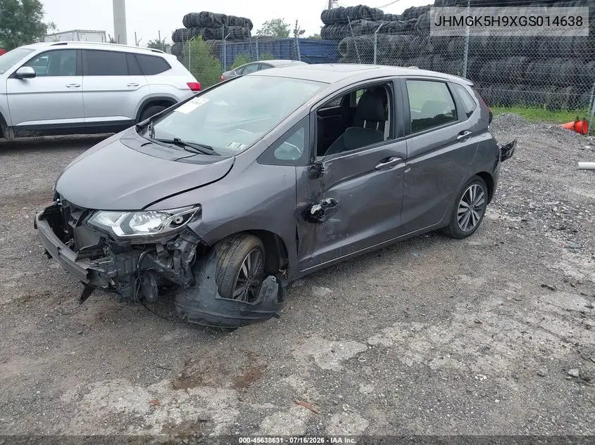 2016 Honda Fit Ex-L VIN: JHMGK5H9XGS014638 Lot: 45638631