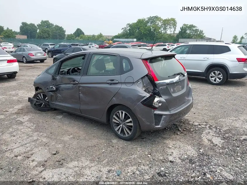 2016 Honda Fit Ex-L VIN: JHMGK5H9XGS014638 Lot: 45638631