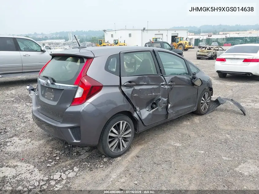 2016 Honda Fit Ex-L VIN: JHMGK5H9XGS014638 Lot: 45638631