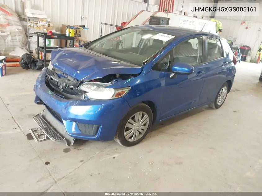 2016 Honda Fit Lx VIN: JHMGK5H5XGS005161 Lot: 45654923