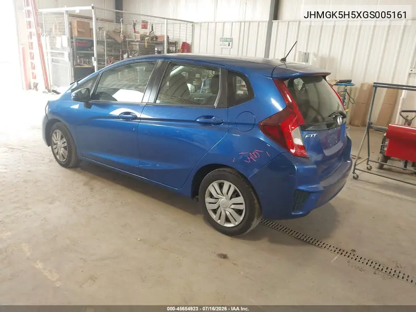 2016 Honda Fit Lx VIN: JHMGK5H5XGS005161 Lot: 45654923