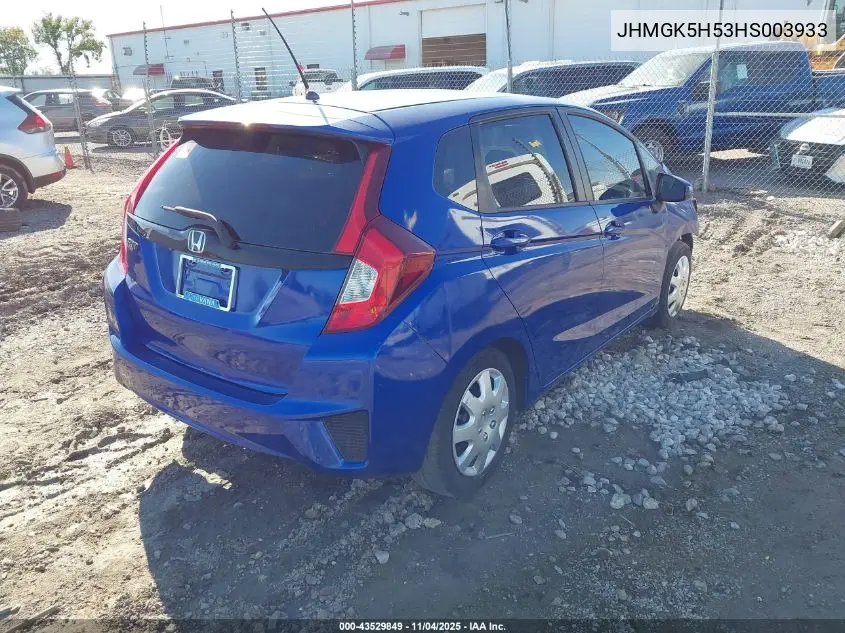 JHMGK5H53HS003933 2017 Honda Fit Lx