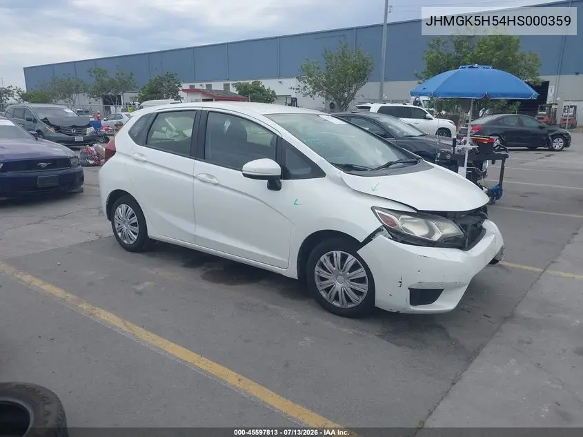 2017 Honda Fit Lx VIN: JHMGK5H54HS000359 Lot: 45597813