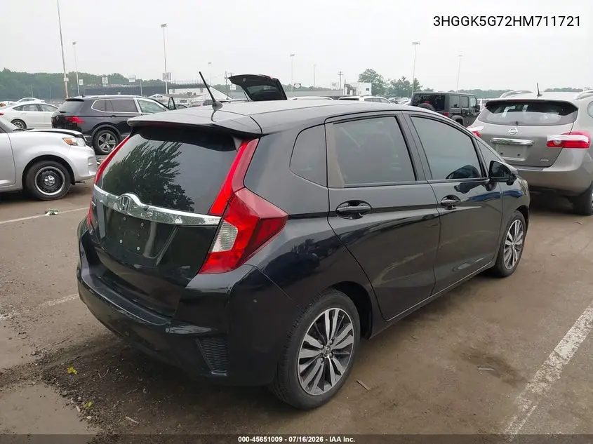 2017 Honda Fit Ex VIN: 3HGGK5G72HM711721 Lot: 45651009