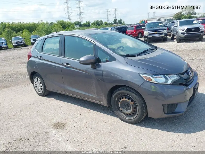 2017 Honda Fit Lx VIN: 3HGGK5H51HM714087 Lot: 45697525