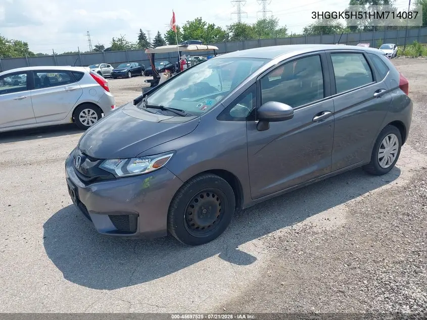 2017 Honda Fit Lx VIN: 3HGGK5H51HM714087 Lot: 45697525