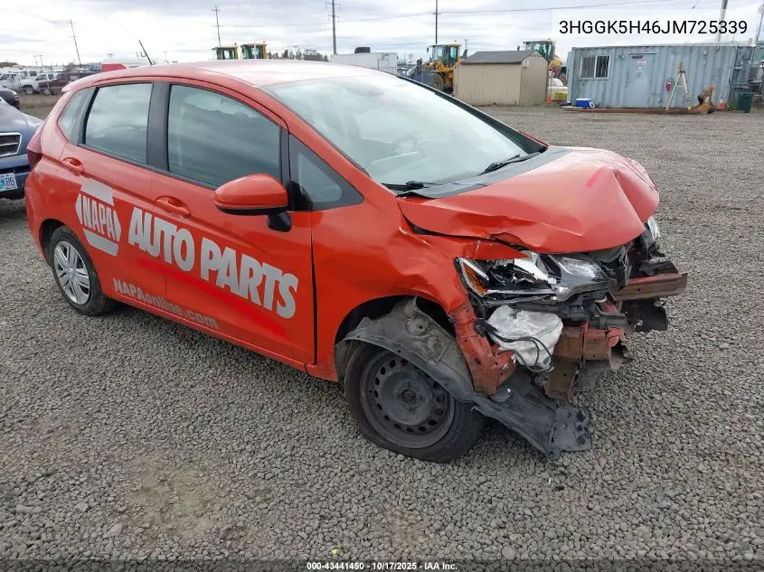 3HGGK5H46JM725339 2018 Honda Fit Lx