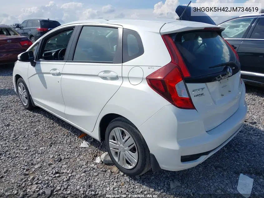 2018 Honda Fit Lx VIN: 3HGGK5H42JM734619 Lot: 45587760