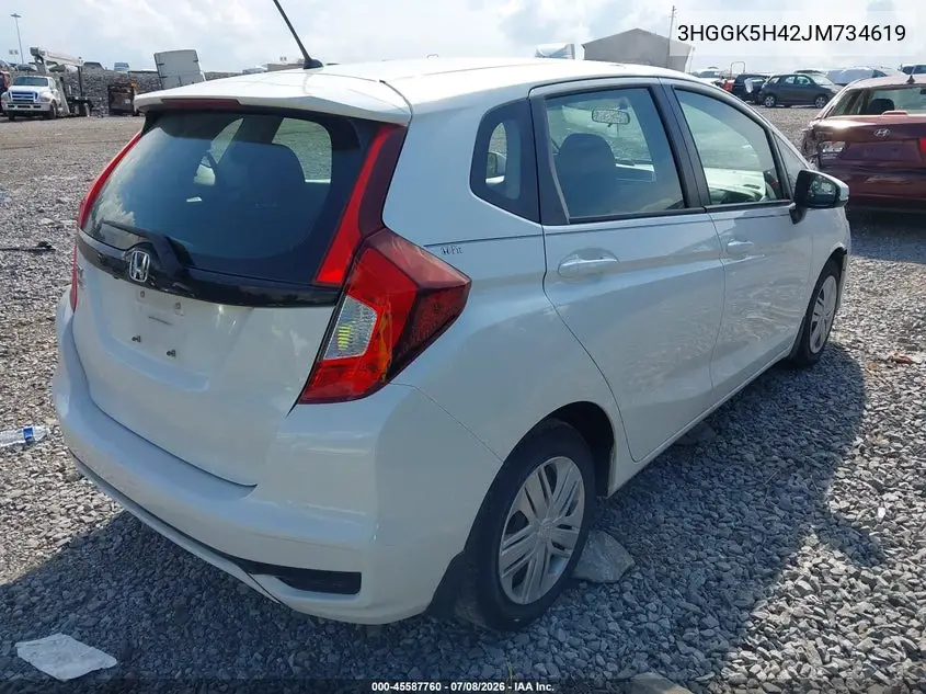 2018 Honda Fit Lx VIN: 3HGGK5H42JM734619 Lot: 45587760