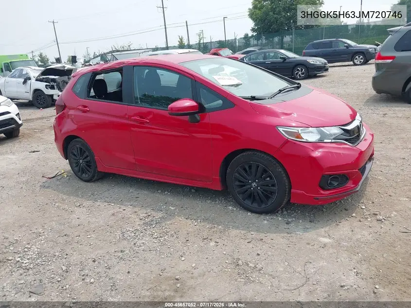 2018 Honda Fit Sport VIN: 3HGGK5H63JM720746 Lot: 45657052