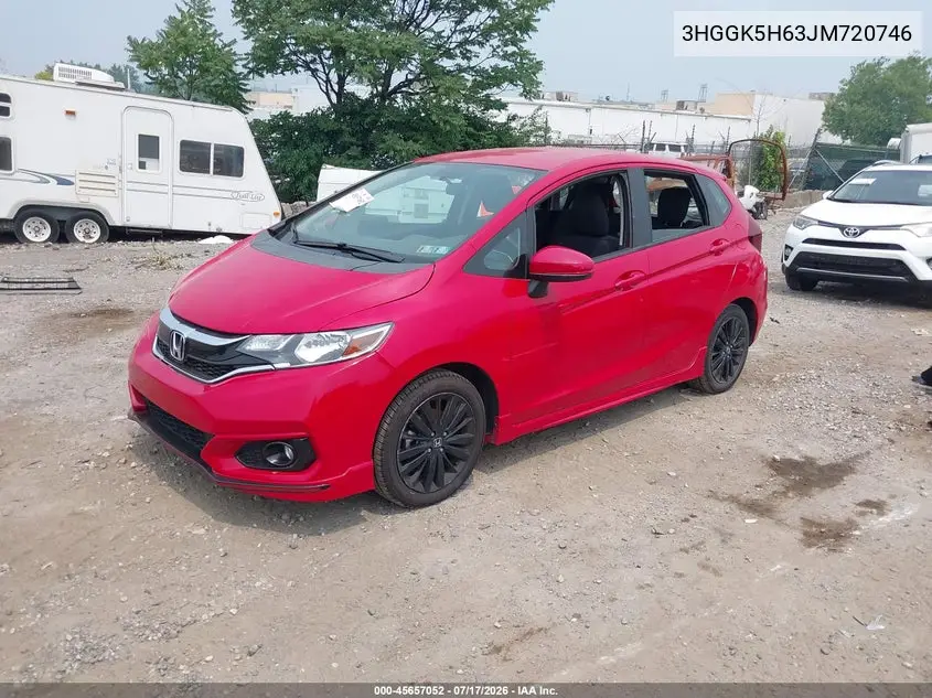 2018 Honda Fit Sport VIN: 3HGGK5H63JM720746 Lot: 45657052