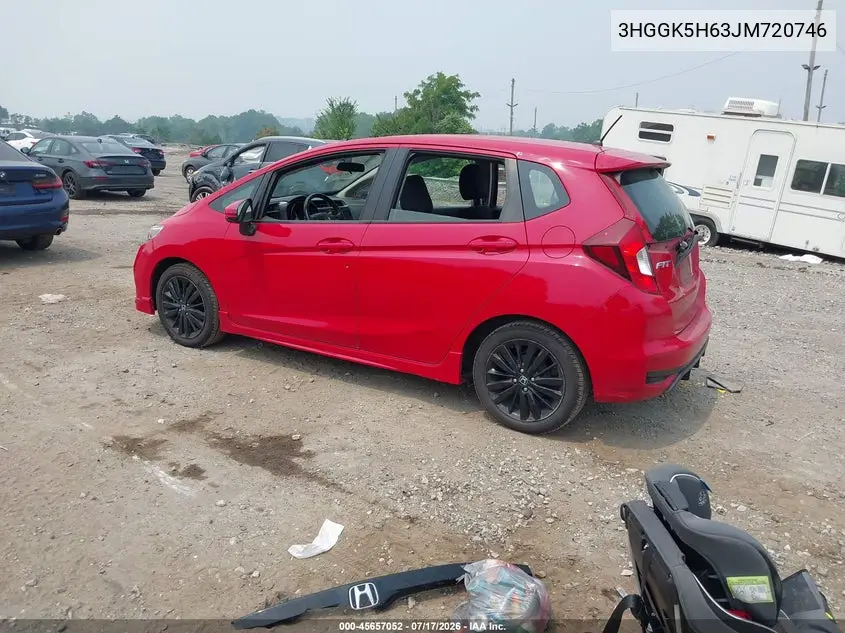 2018 Honda Fit Sport VIN: 3HGGK5H63JM720746 Lot: 45657052