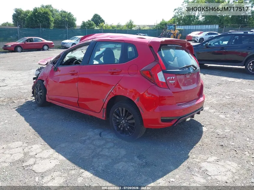 2018 Honda Fit Sport VIN: 3HGGK5H66JM717517 Lot: 45669333
