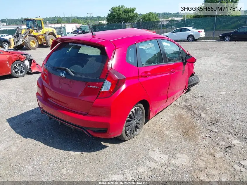 2018 Honda Fit Sport VIN: 3HGGK5H66JM717517 Lot: 45669333