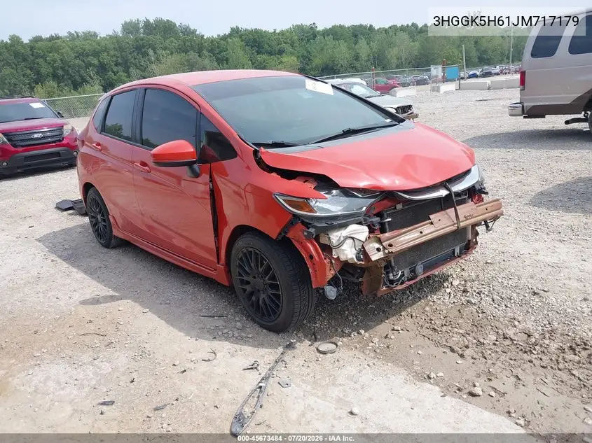 2018 Honda Fit Sport VIN: 3HGGK5H61JM717179 Lot: 45673484