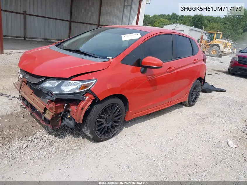 2018 Honda Fit Sport VIN: 3HGGK5H61JM717179 Lot: 45673484