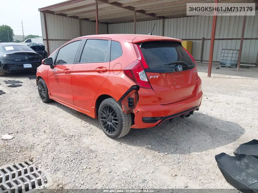2018 Honda Fit Sport VIN: 3HGGK5H61JM717179 Lot: 45673484