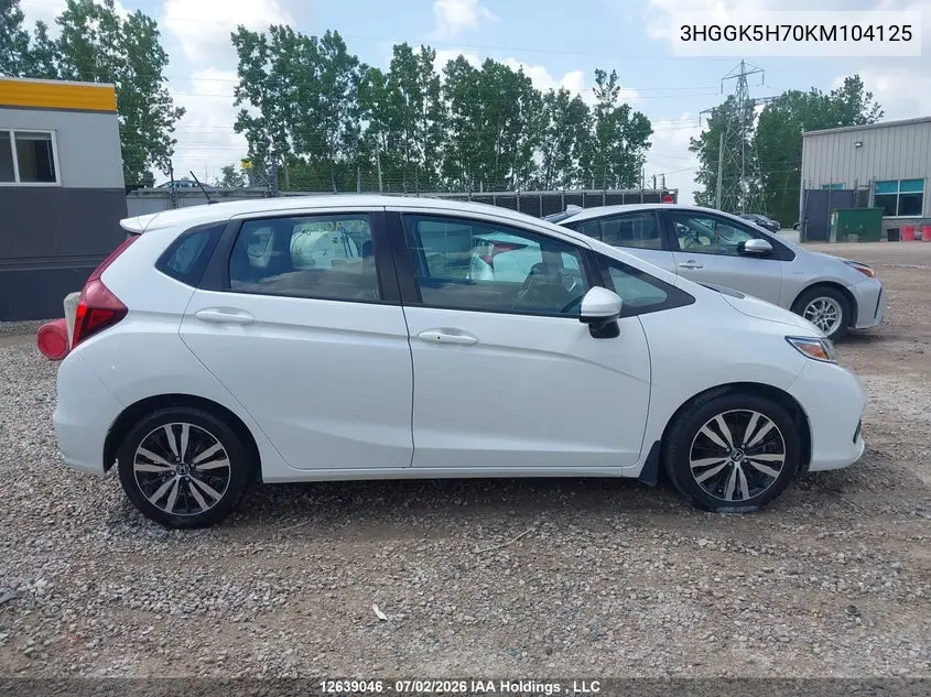 2019 Honda Fit Sport VIN: 3HGGK5H70KM104125 Lot: 12639046