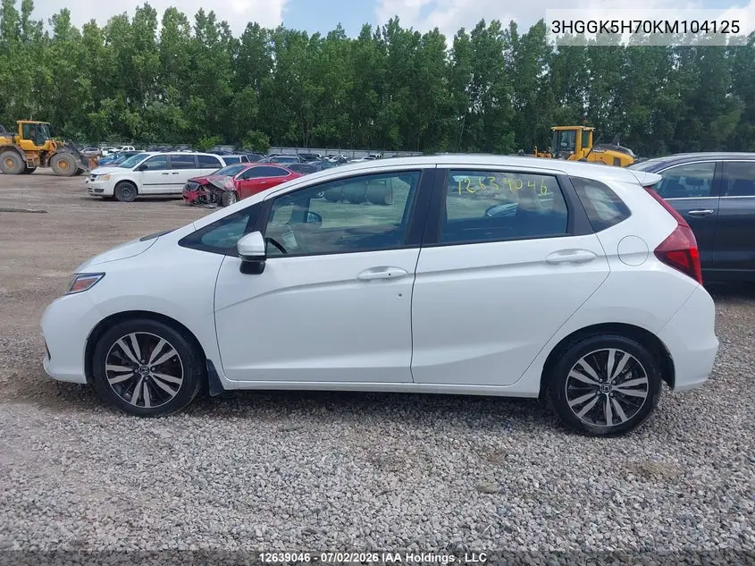 2019 Honda Fit Sport VIN: 3HGGK5H70KM104125 Lot: 12639046
