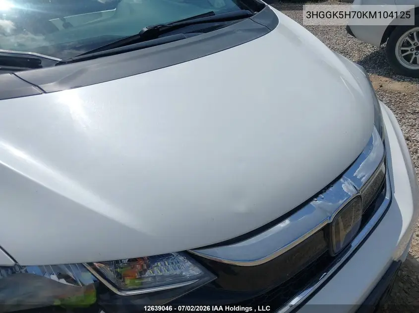 2019 Honda Fit Sport VIN: 3HGGK5H70KM104125 Lot: 12639046