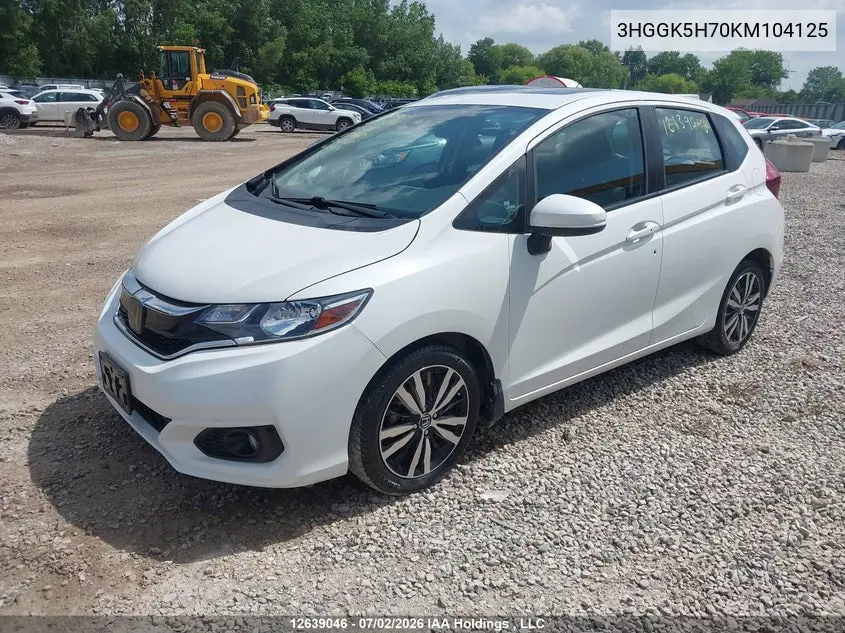 2019 Honda Fit Sport VIN: 3HGGK5H70KM104125 Lot: 12639046