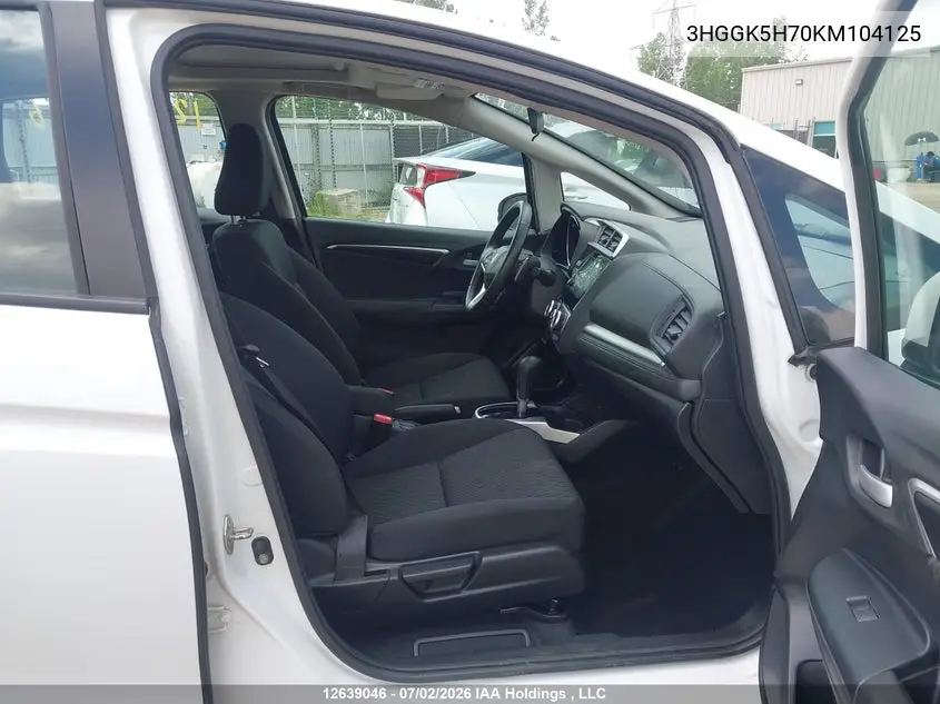 2019 Honda Fit Sport VIN: 3HGGK5H70KM104125 Lot: 12639046