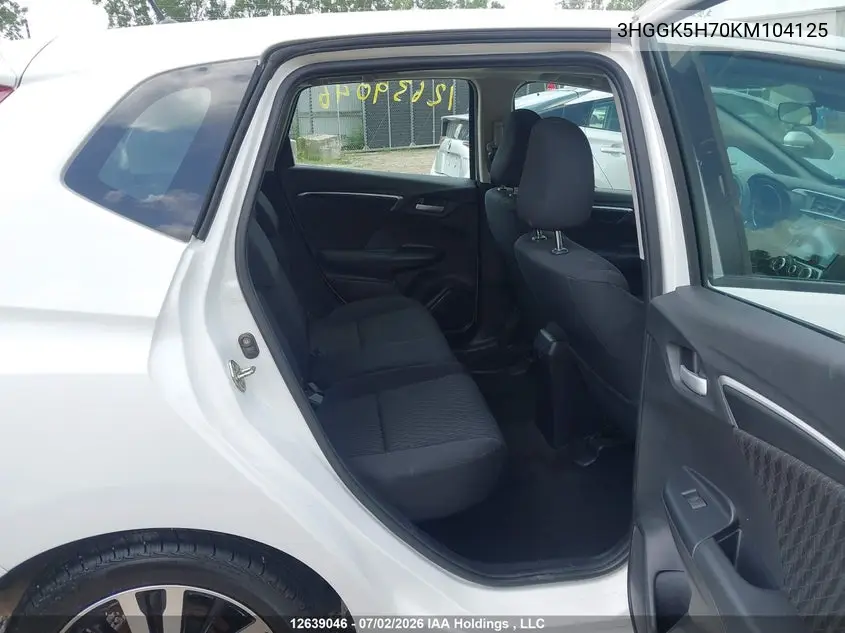 2019 Honda Fit Sport VIN: 3HGGK5H70KM104125 Lot: 12639046