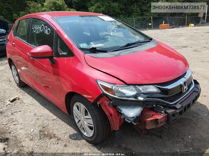 2019 Honda Fit Lx VIN: 3HGGK5H48KM738577 Lot: 45440120