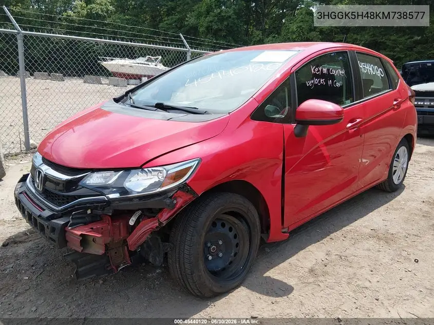 2019 Honda Fit Lx VIN: 3HGGK5H48KM738577 Lot: 45440120