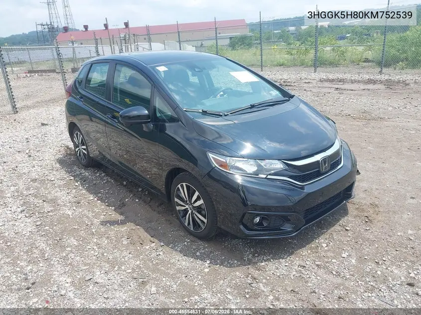 2019 Honda Fit Ex VIN: 3HGGK5H80KM752539 Lot: 45554631