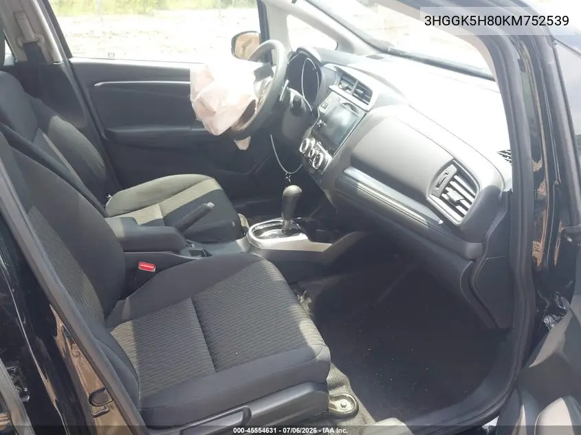 2019 Honda Fit Ex VIN: 3HGGK5H80KM752539 Lot: 45554631