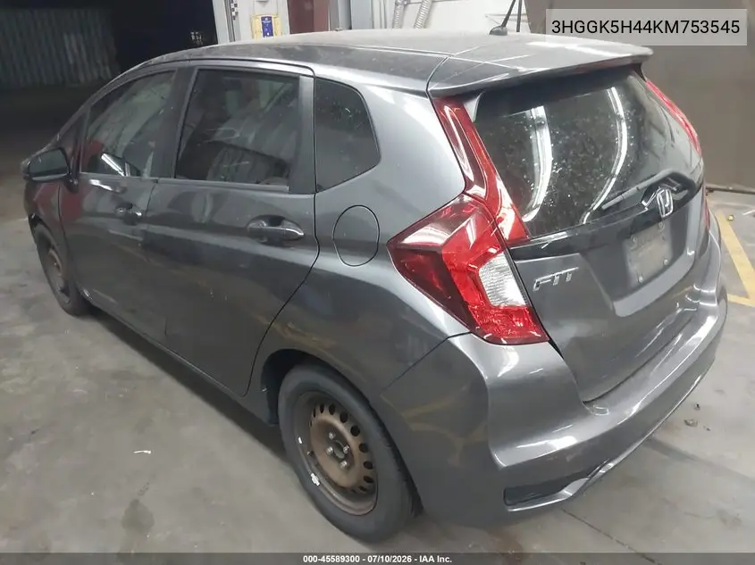 2019 Honda Fit Lx VIN: 3HGGK5H44KM753545 Lot: 45589300