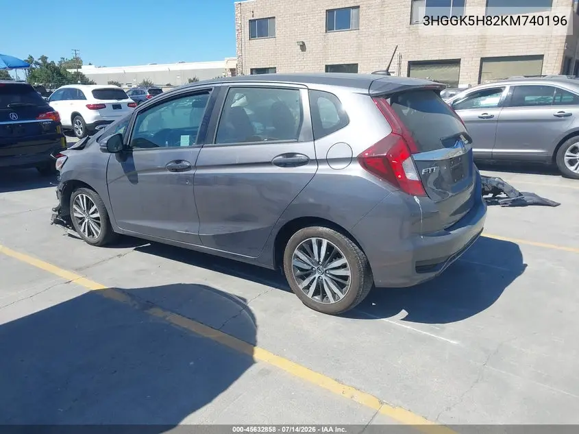 2019 Honda Fit Ex VIN: 3HGGK5H82KM740196 Lot: 45632858